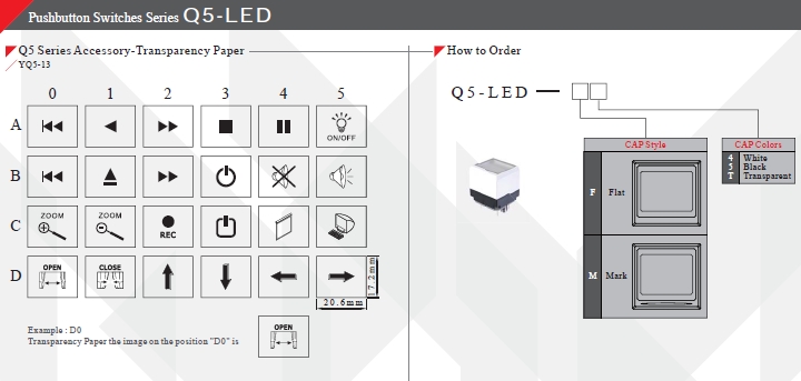 LED燈按鈕開關 LED燈按鈕開關