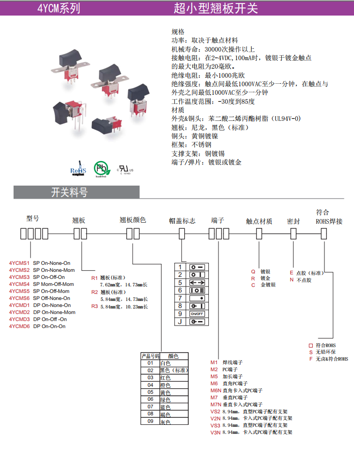 微型船型開關 微型船型開關